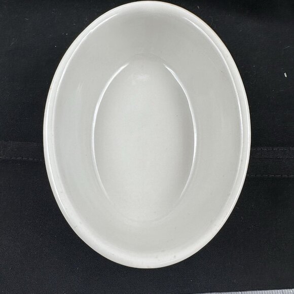 Set Of 2 Hall Small Oval Individual Bakers Brown White Oven Safe Vintage USA - Picture 10 of 12